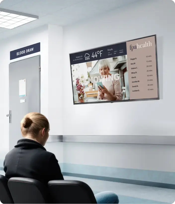Digital signage software for hospitals and clinics