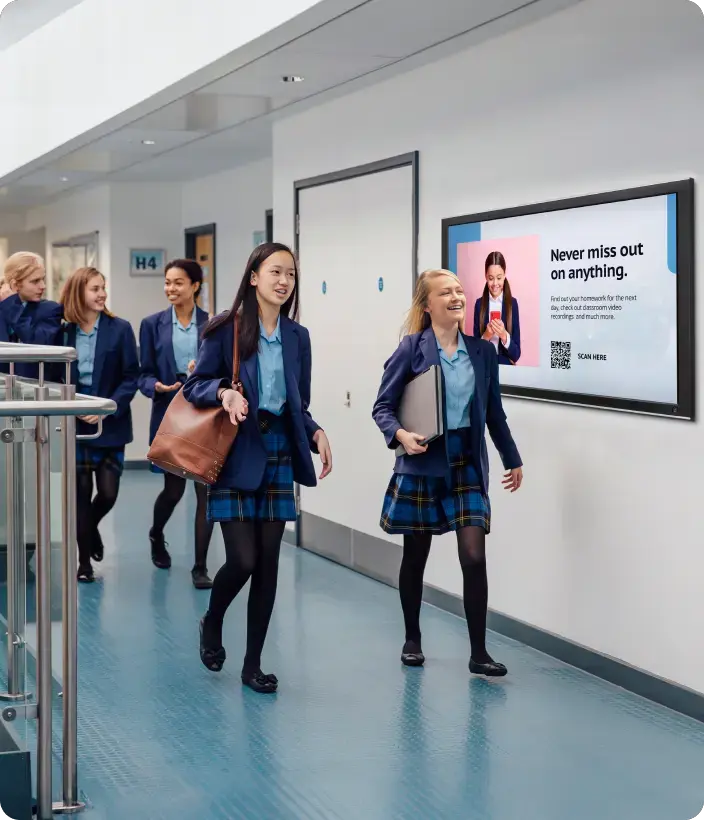 Digital signage software for schools and school districts